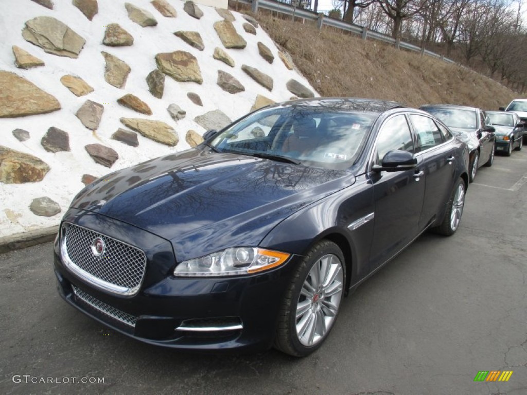 2015 XJ XJL Portfolio - Dark Sapphire Metallic / London Tan/Navy photo #11