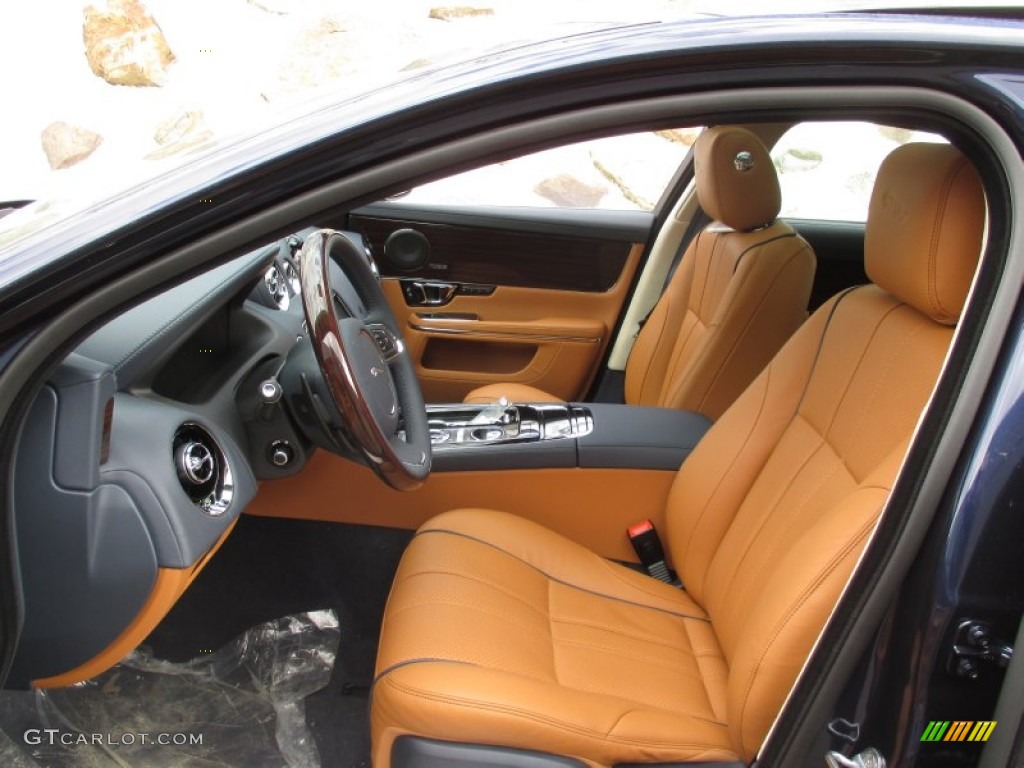 London Tan/Navy Interior 2015 Jaguar XJ XJL Portfolio Photo #102697565