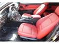 Coral Red/Black Front Seat Photo for 2012 BMW 3 Series #102700355