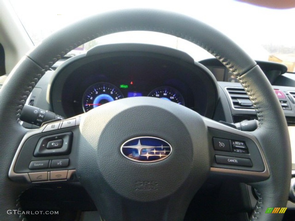 2015 Subaru XV Crosstrek Hybrid Touring Black Steering Wheel Photo #102704699