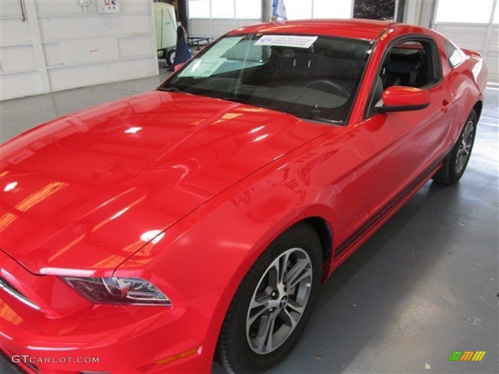 2014 Mustang V6 Premium Coupe - Race Red / Charcoal Black photo #3