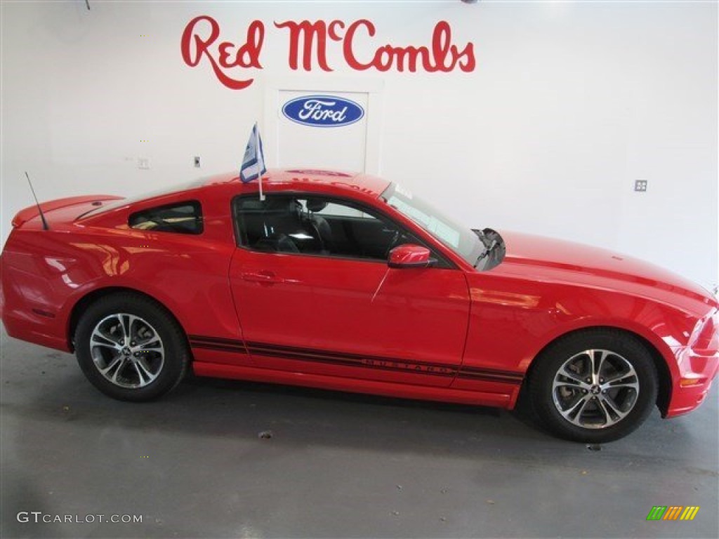 2014 Mustang V6 Premium Coupe - Race Red / Charcoal Black photo #7