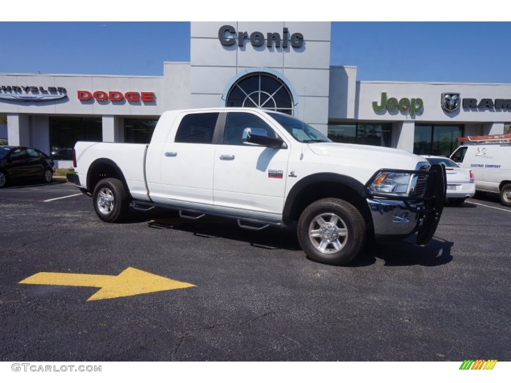 2011 Ram 2500 HD Laramie Mega Cab 4x4 - Bright White / Light Pebble Beige/Bark Brown photo #1