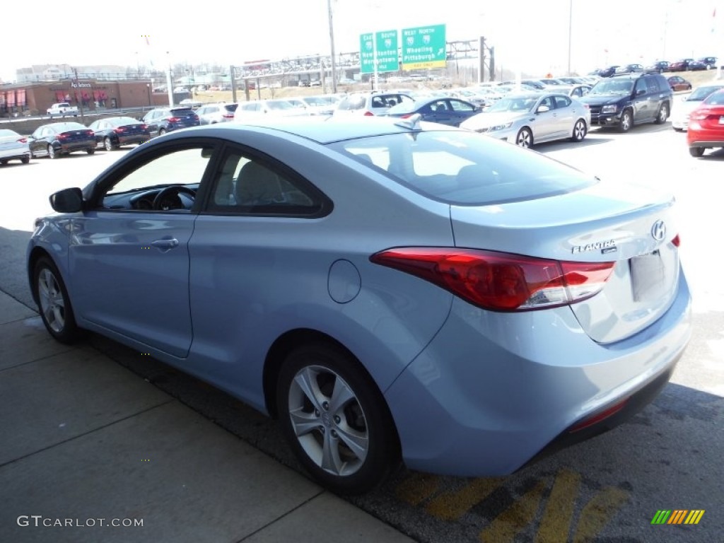 2013 Elantra Coupe GS - Blue Sky Metallic / Gray photo #6