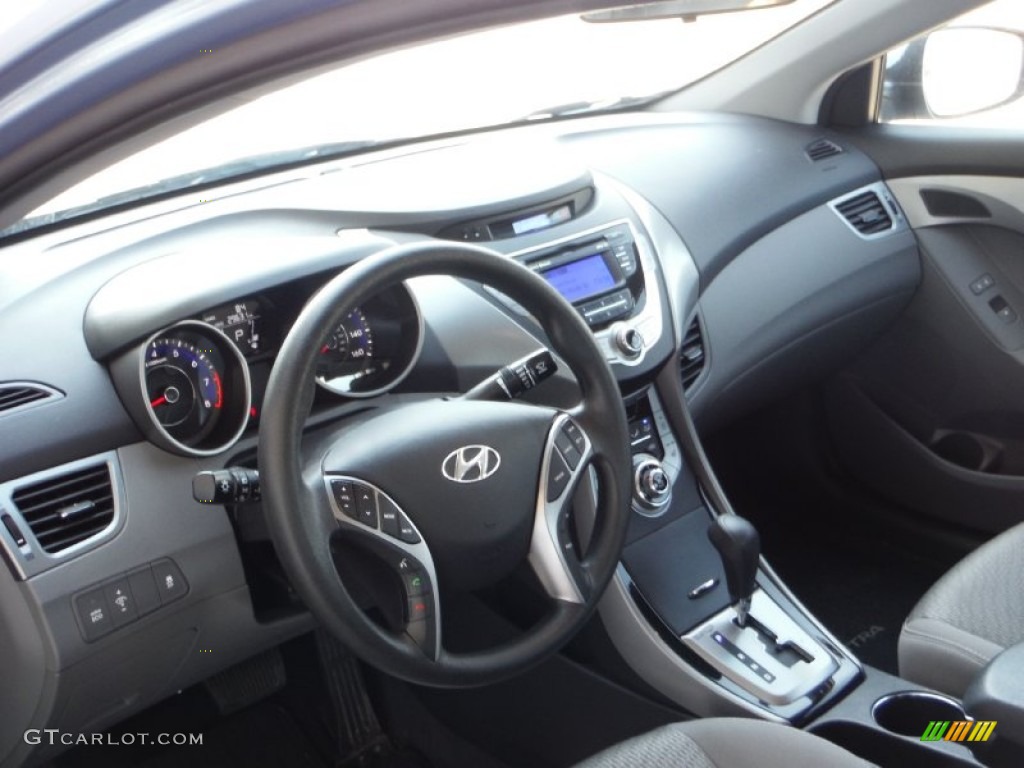 2013 Elantra Coupe GS - Blue Sky Metallic / Gray photo #9