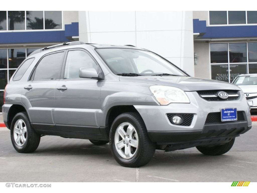 2009 Sportage LX V6 - Steel Silver / Black photo #46