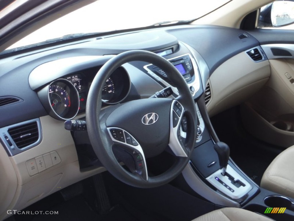 2012 Elantra GLS - Desert Bronze / Beige photo #11