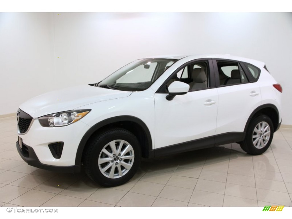 2013 CX-5 Sport AWD - Crystal White Pearl Mica / Sand photo #3