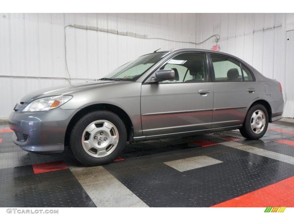 2005 Civic Hybrid Sedan - Magnesium Metallic / Gray photo #2