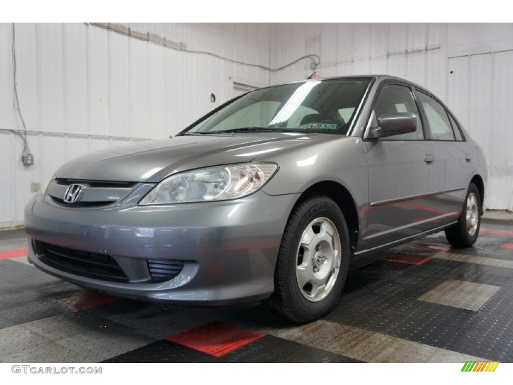 2005 Civic Hybrid Sedan - Magnesium Metallic / Gray photo #3