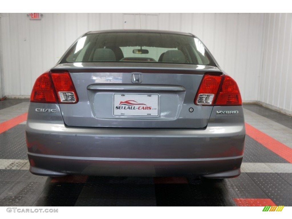 2005 Civic Hybrid Sedan - Magnesium Metallic / Gray photo #9