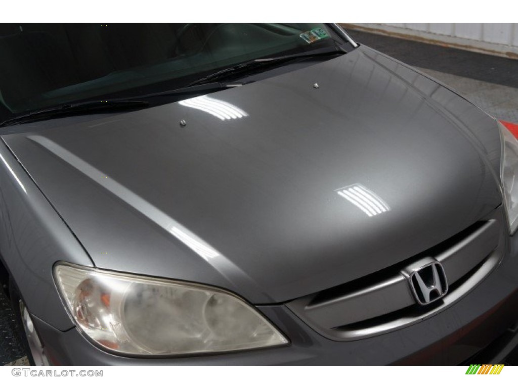 2005 Civic Hybrid Sedan - Magnesium Metallic / Gray photo #34