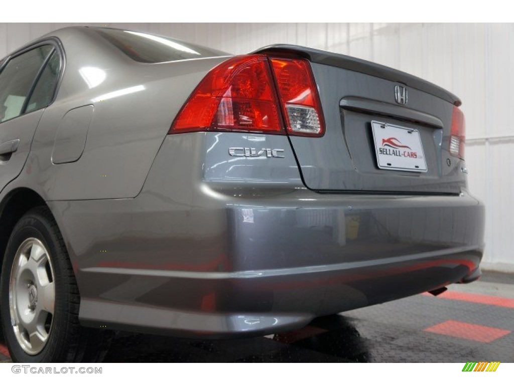 2005 Civic Hybrid Sedan - Magnesium Metallic / Gray photo #47