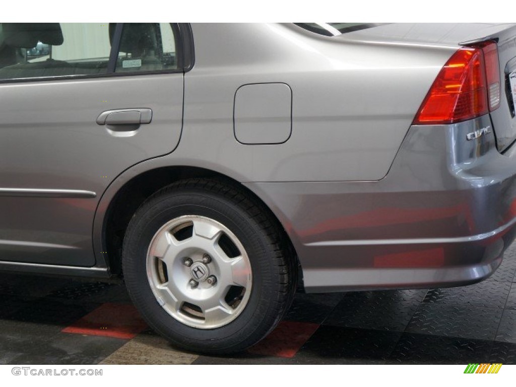 2005 Civic Hybrid Sedan - Magnesium Metallic / Gray photo #50