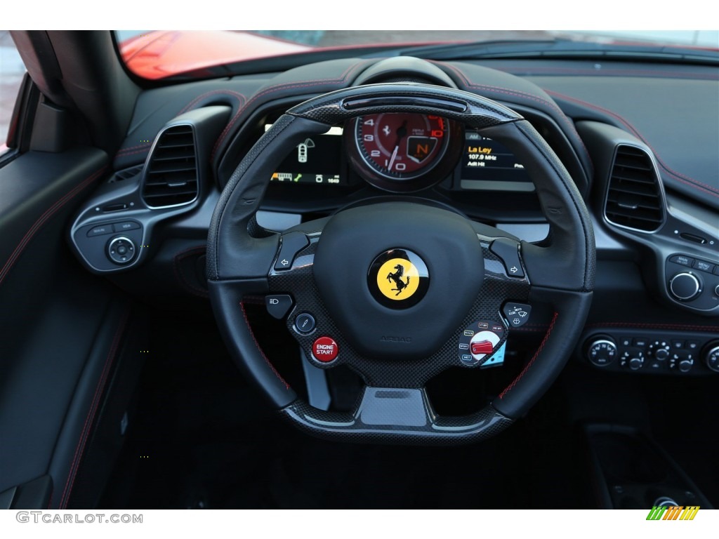 2014 Ferrari 458 Spider Nero Steering Wheel Photo #102727115
