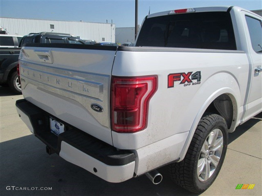 2015 F150 Platinum SuperCrew 4x4 - White Platinum Tricoat / Platinum Brunello photo #3