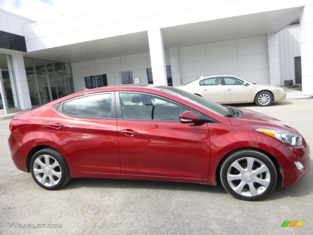 2013 Elantra Limited - Sparkling Ruby / Black photo #2