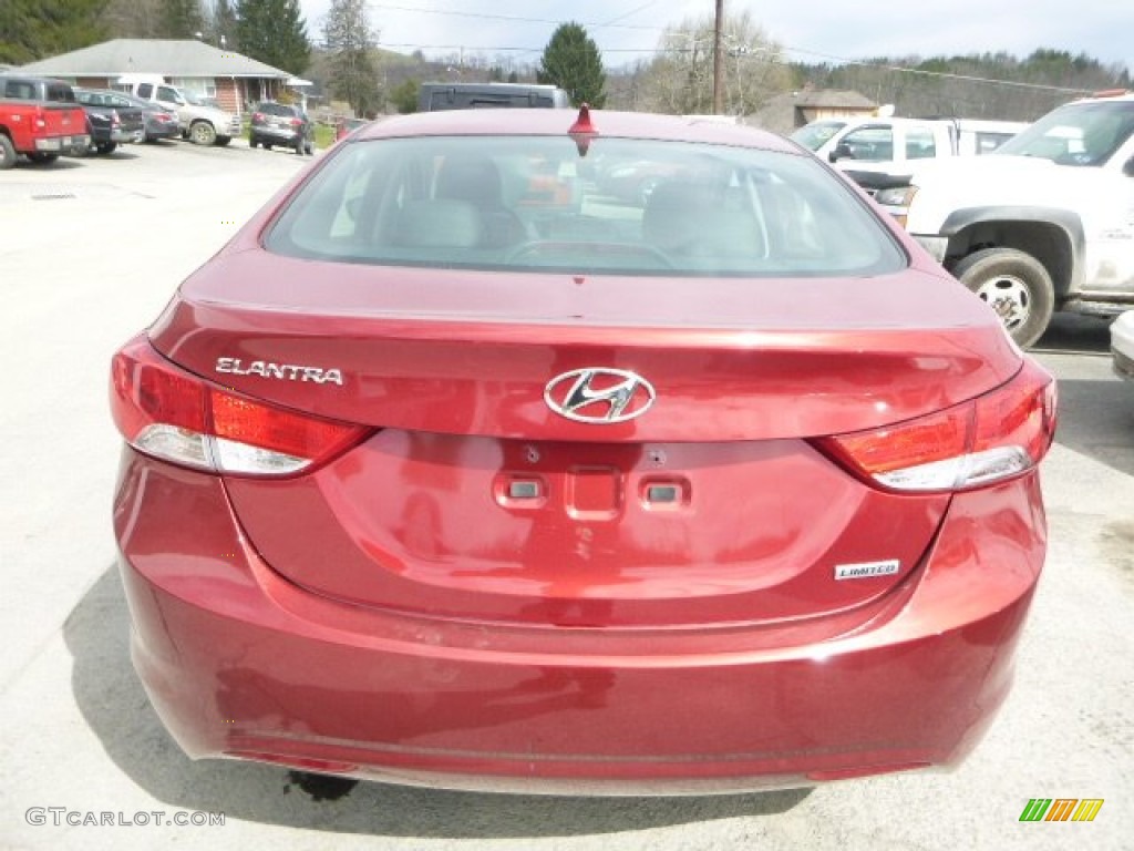 2013 Elantra Limited - Sparkling Ruby / Black photo #4