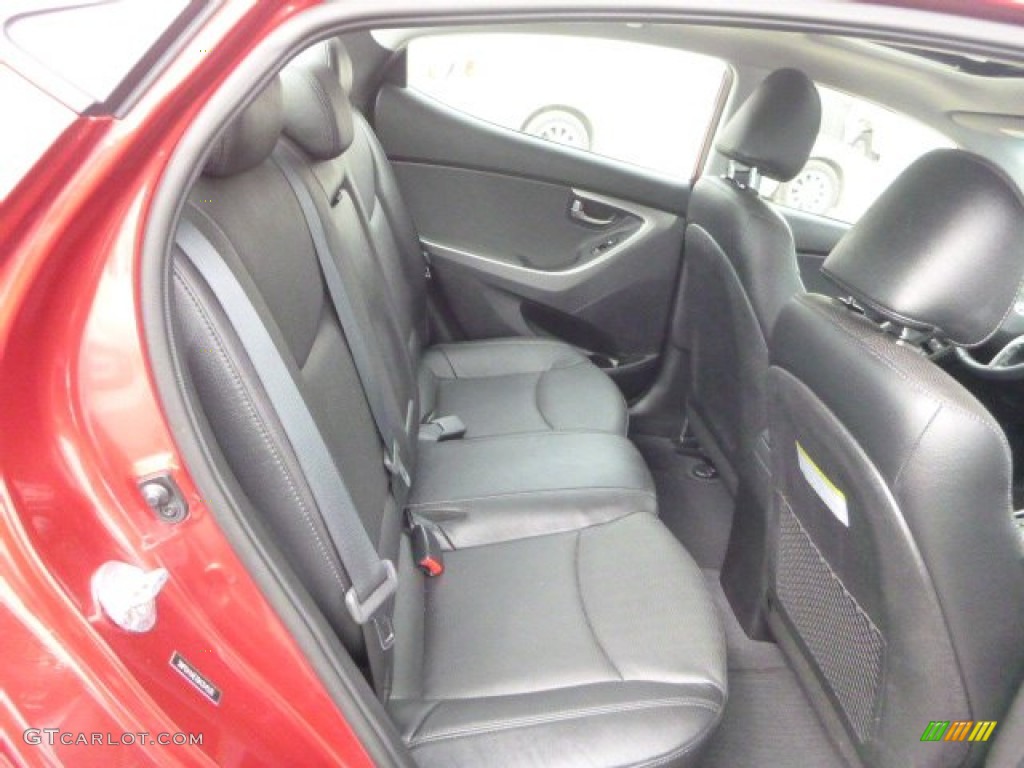 2013 Elantra Limited - Sparkling Ruby / Black photo #13