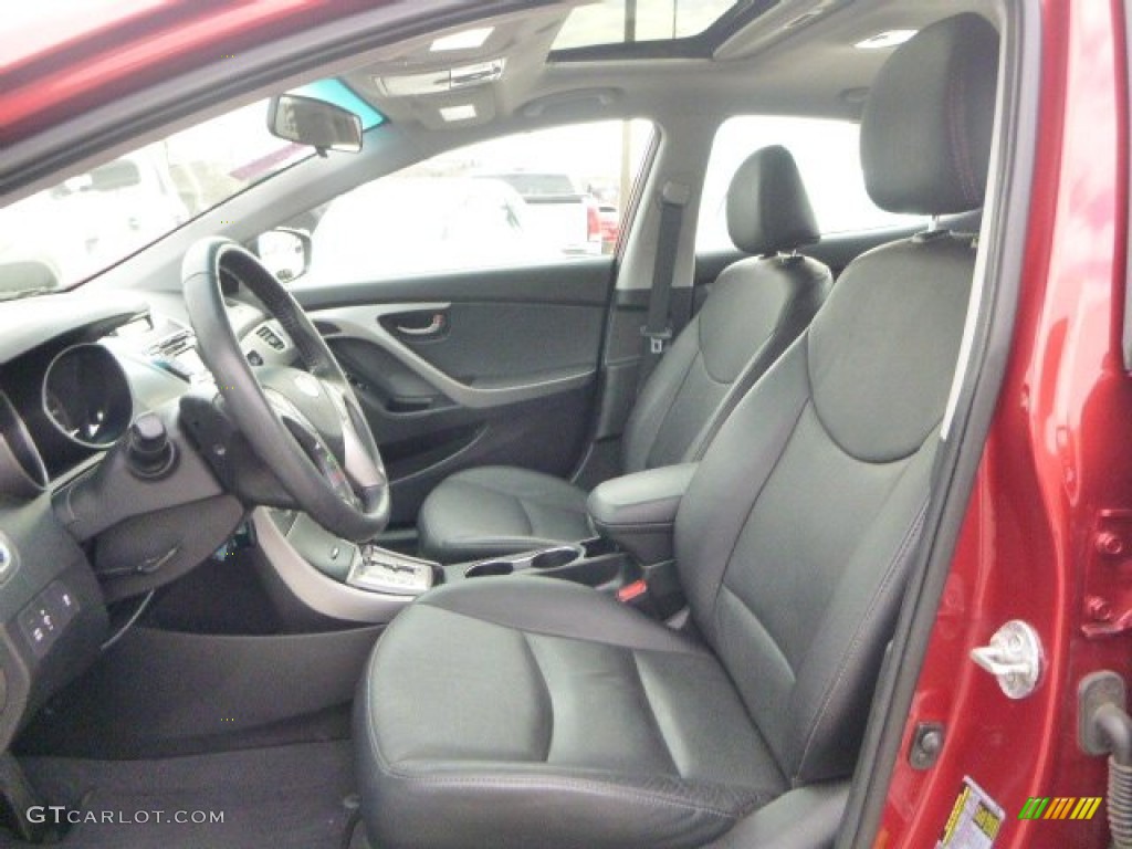 2013 Elantra Limited - Sparkling Ruby / Black photo #14
