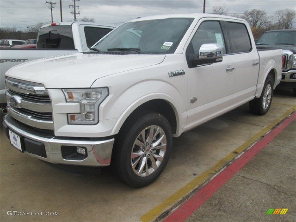 White Platinum Tricoat 2015 Ford F150 King Ranch SuperCrew Exterior Photo #102732338
