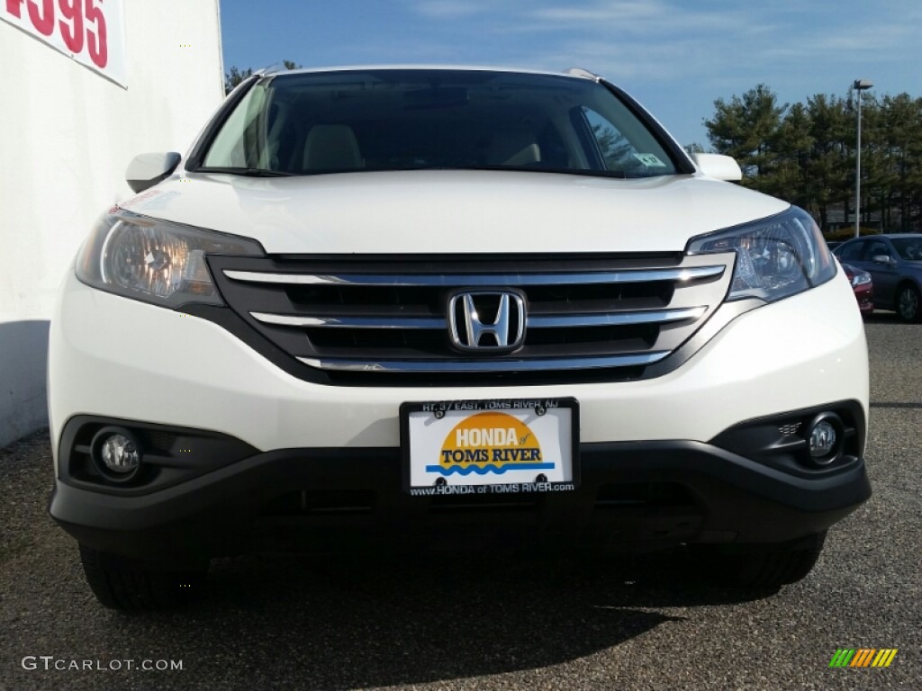 2012 CR-V EX-L 4WD - White Diamond Pearl / Gray photo #4