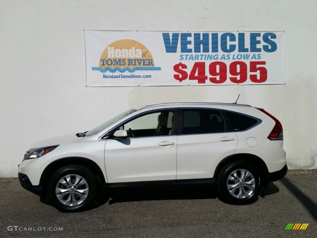 2012 CR-V EX-L 4WD - White Diamond Pearl / Gray photo #5