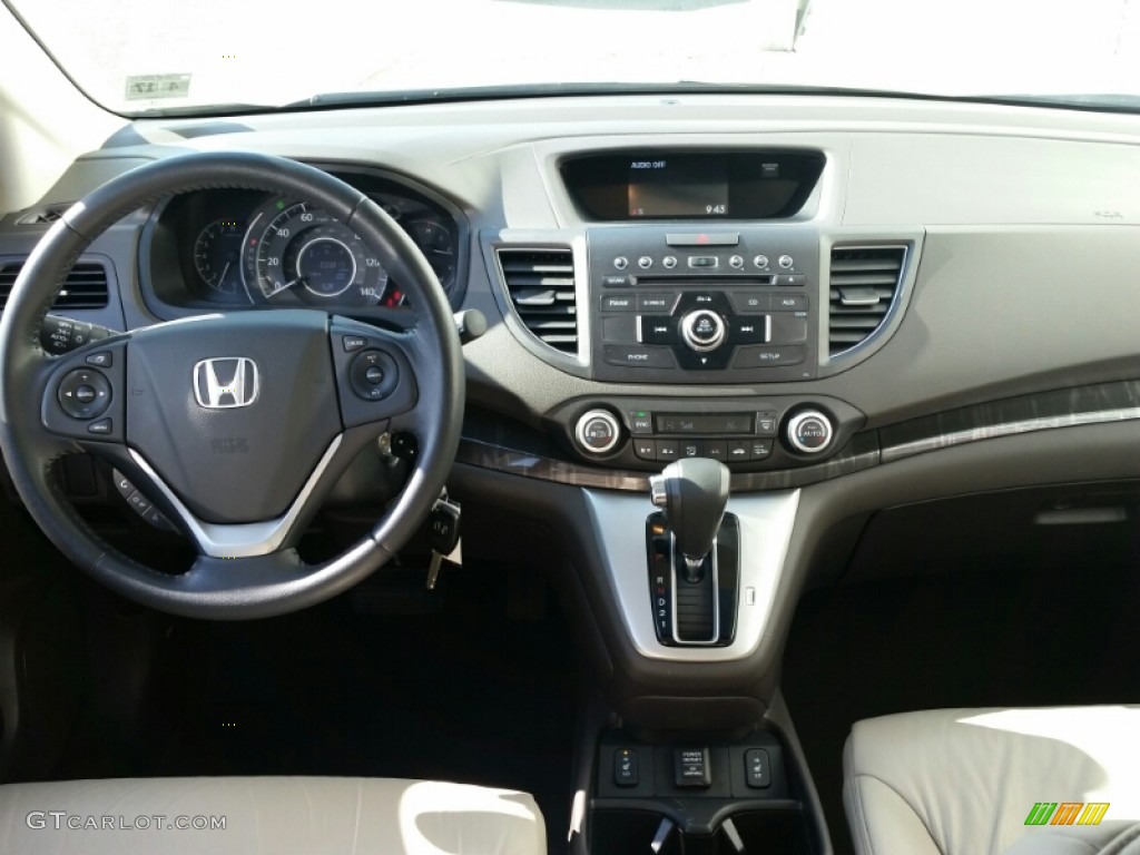2012 CR-V EX-L 4WD - White Diamond Pearl / Gray photo #13