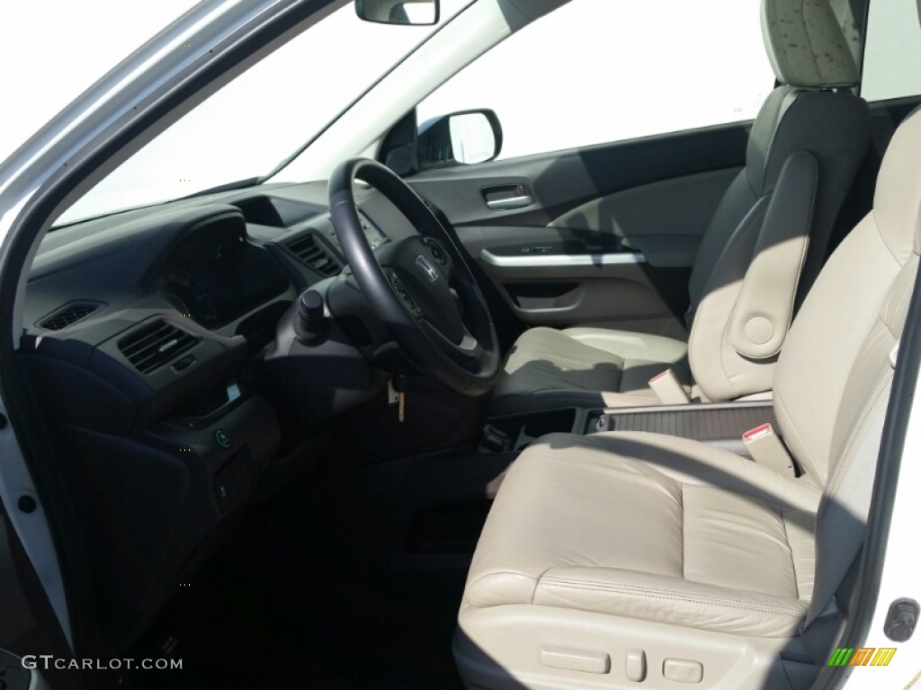 2012 CR-V EX-L 4WD - White Diamond Pearl / Gray photo #16