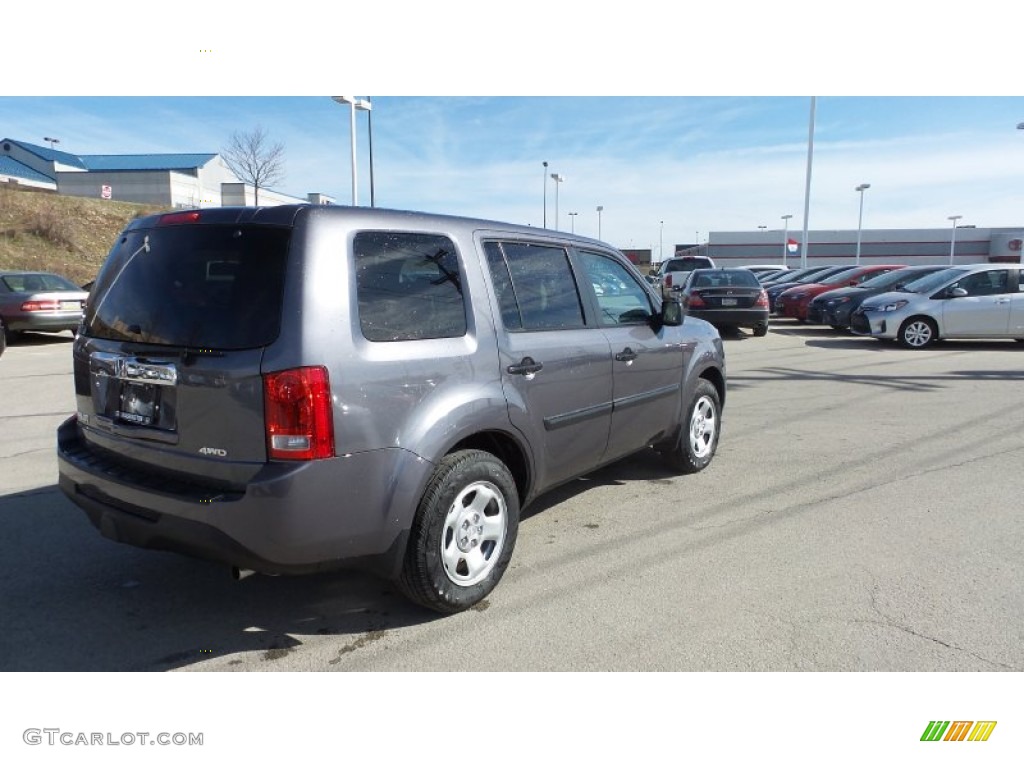 2015 Pilot LX 4WD - Modern Steel Metallic / Gray photo #6