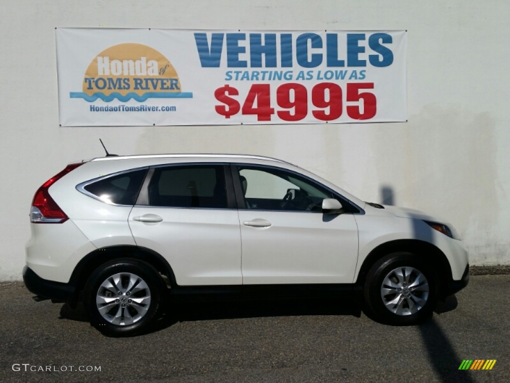 2012 CR-V EX-L 4WD - White Diamond Pearl / Gray photo #25