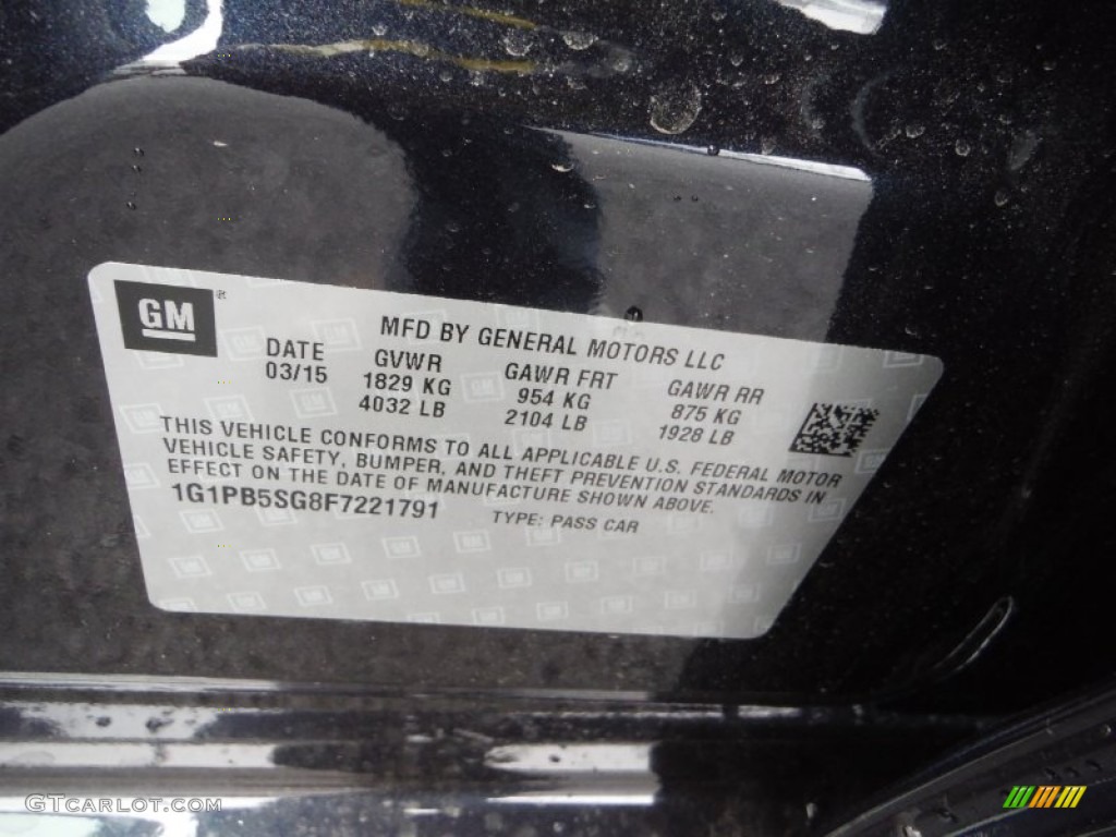2015 Cruze LS - Blue Ray Metallic / Jet Black/Medium Titanium photo #15