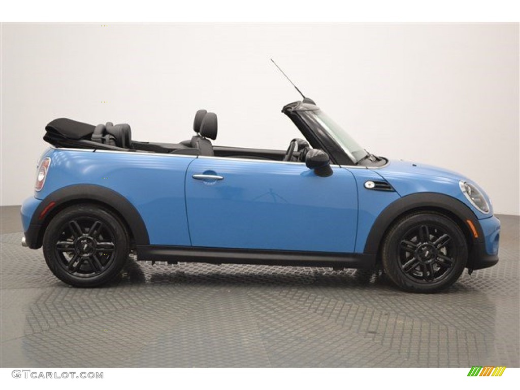 2014 Cooper Convertible - Kite Blue Metallic / Carbon Black photo #6