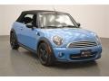 2014 Kite Blue Metallic Mini Cooper Convertible  photo #38