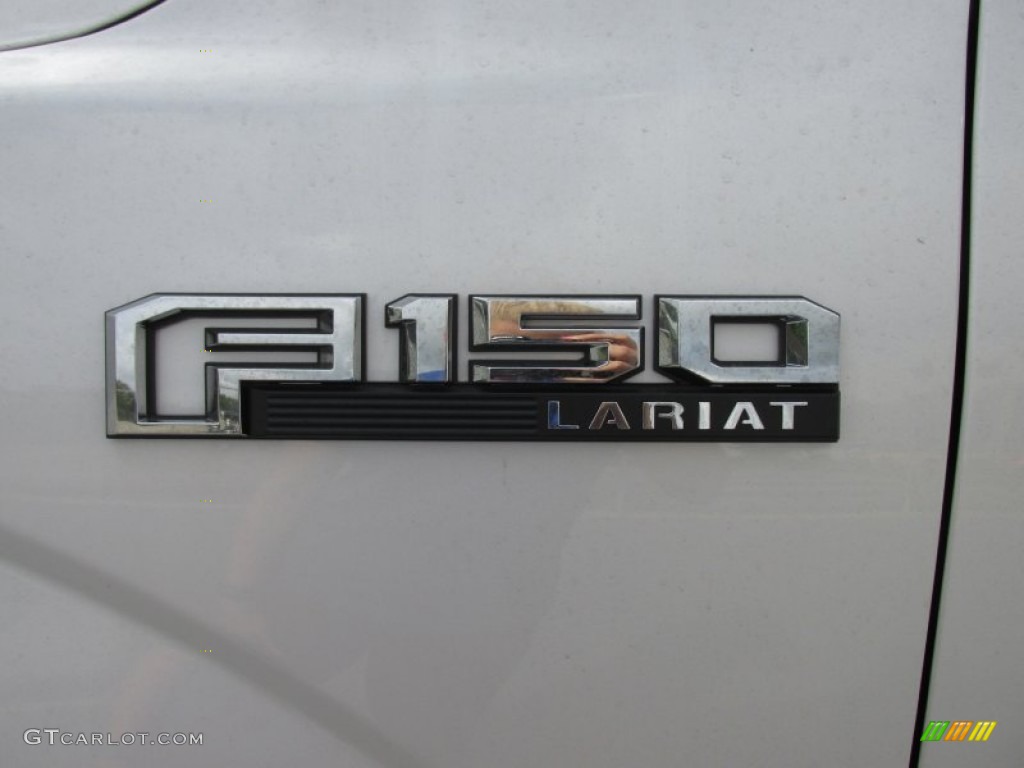 2015 F150 Lariat SuperCrew 4x4 - White Platinum Tricoat / Black photo #14