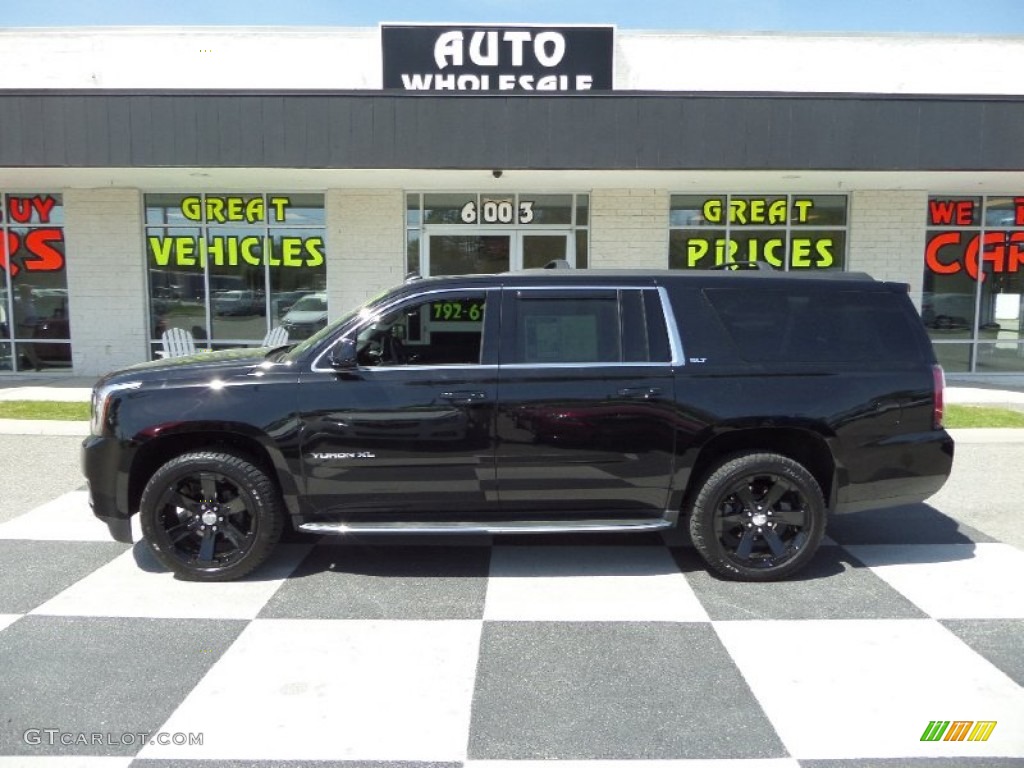 2015 Yukon XL SLT 4WD - Onyx Black / Jet Black photo #1