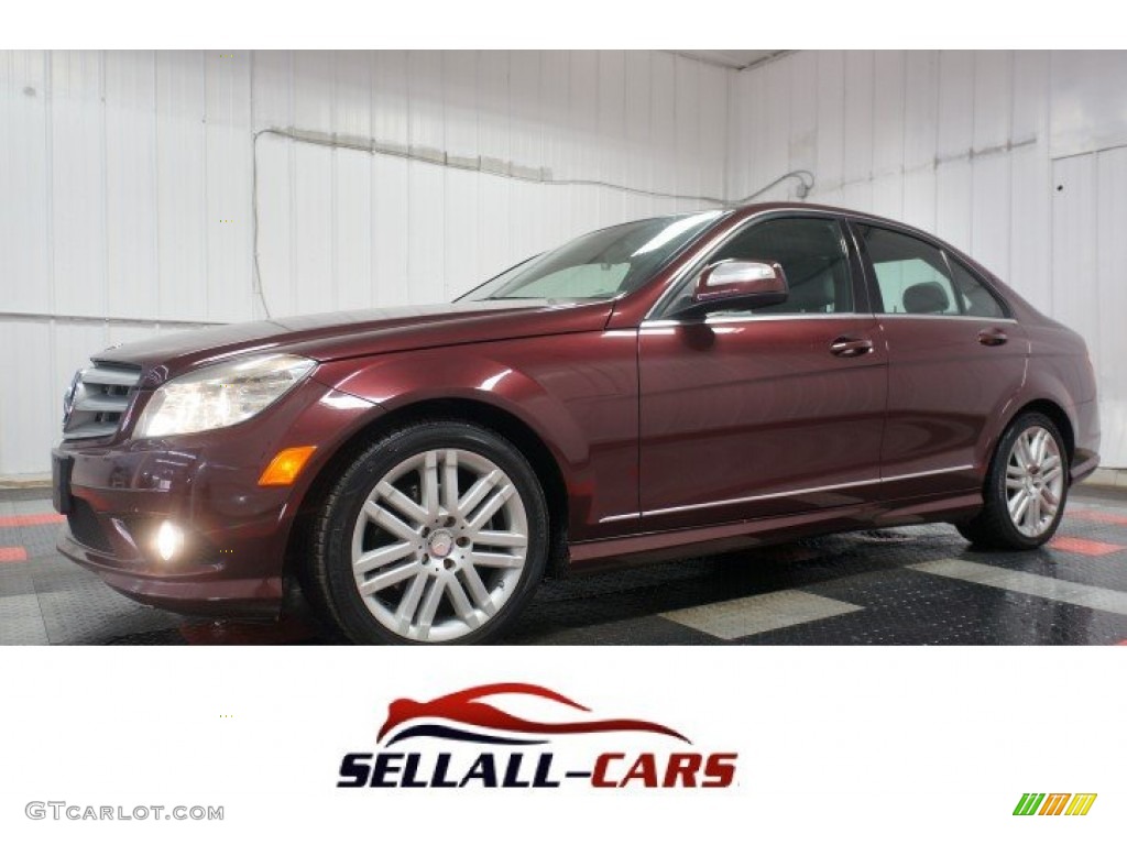 2008 C 300 Luxury - Barolo Red Metallic / Grey/Black photo #1