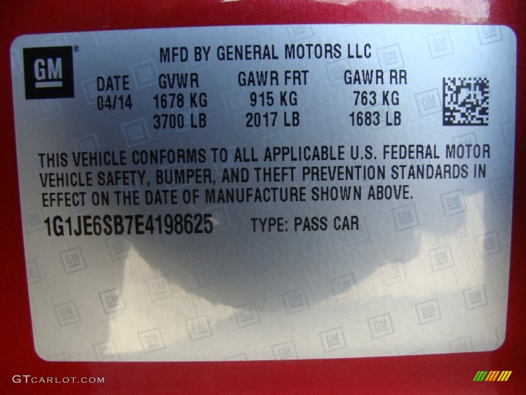 2014 Sonic LTZ Hatchback - Crystal Red Tintcoat / Jet Black/Dark Titanium photo #15