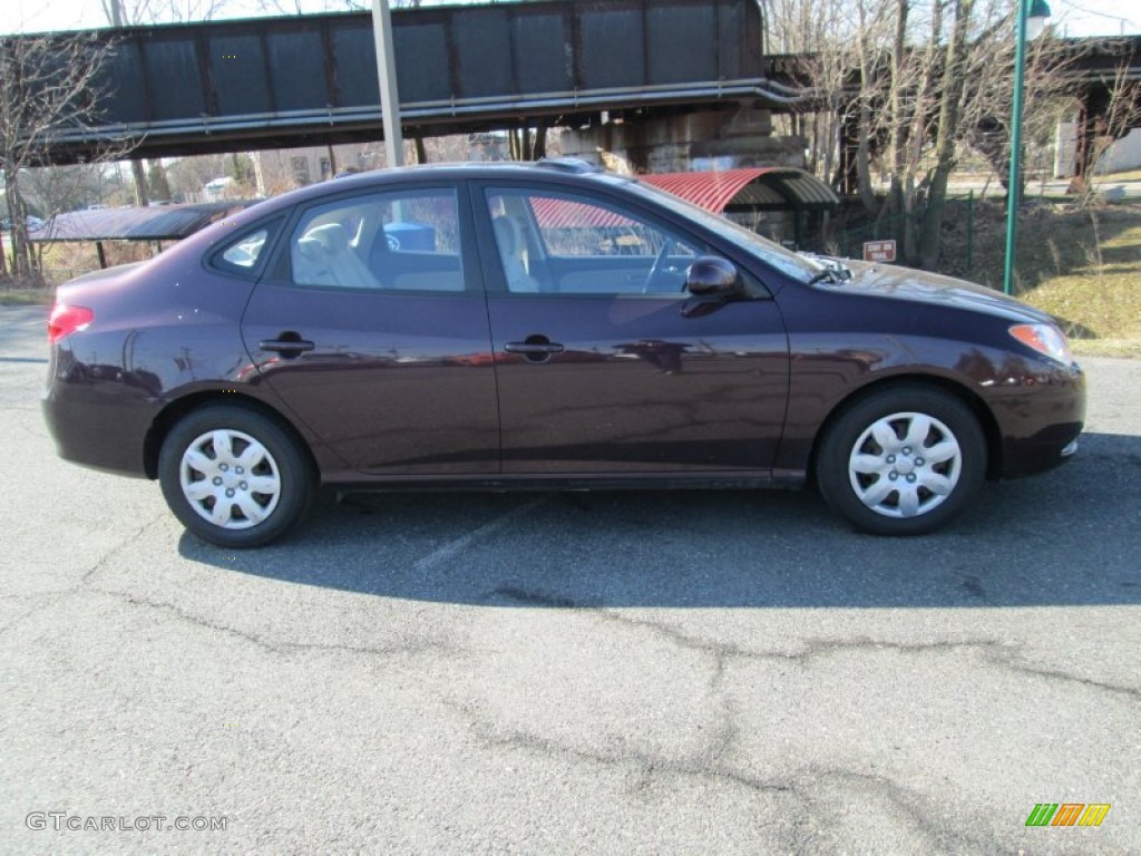 2008 Elantra GLS Sedan - Purple Rain Metallic / Beige photo #5