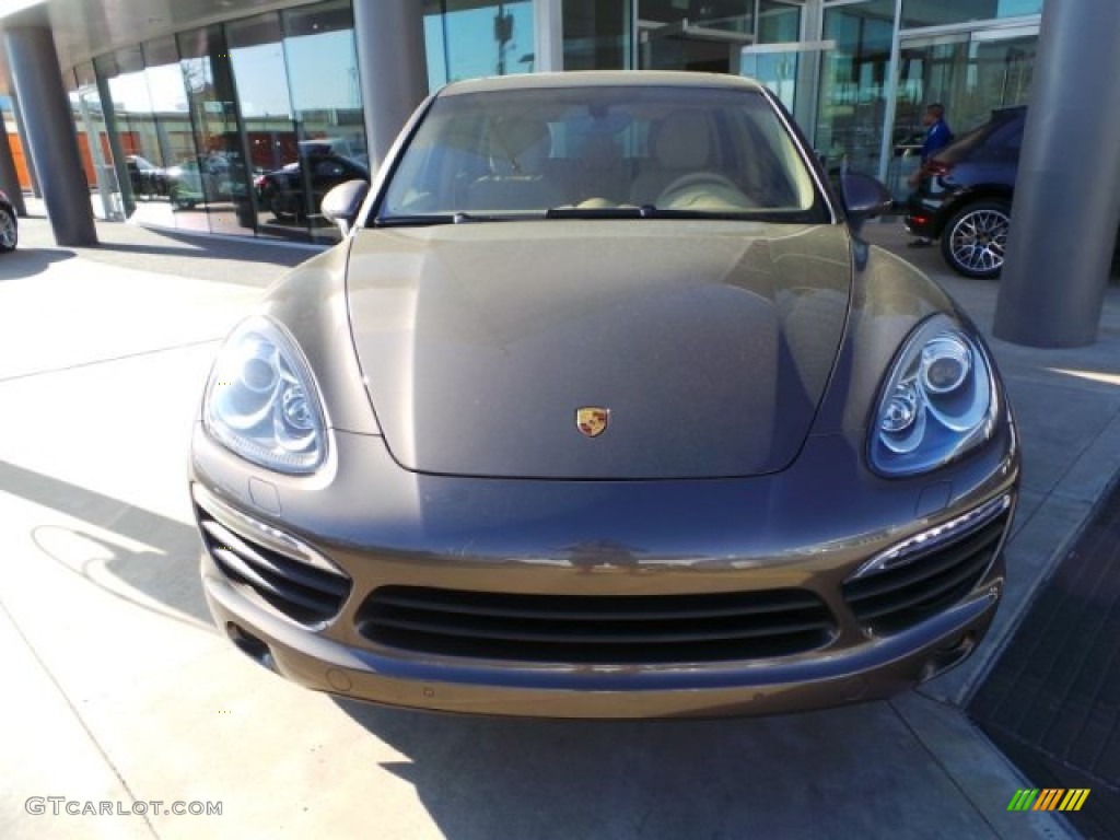 2012 Cayenne S Hybrid - Umber Brown Metallic / Luxor Beige photo #2