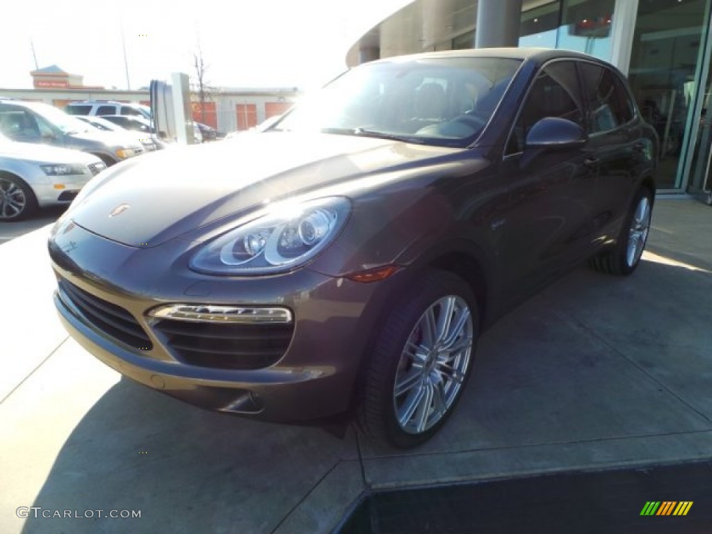 2012 Cayenne S Hybrid - Umber Brown Metallic / Luxor Beige photo #3