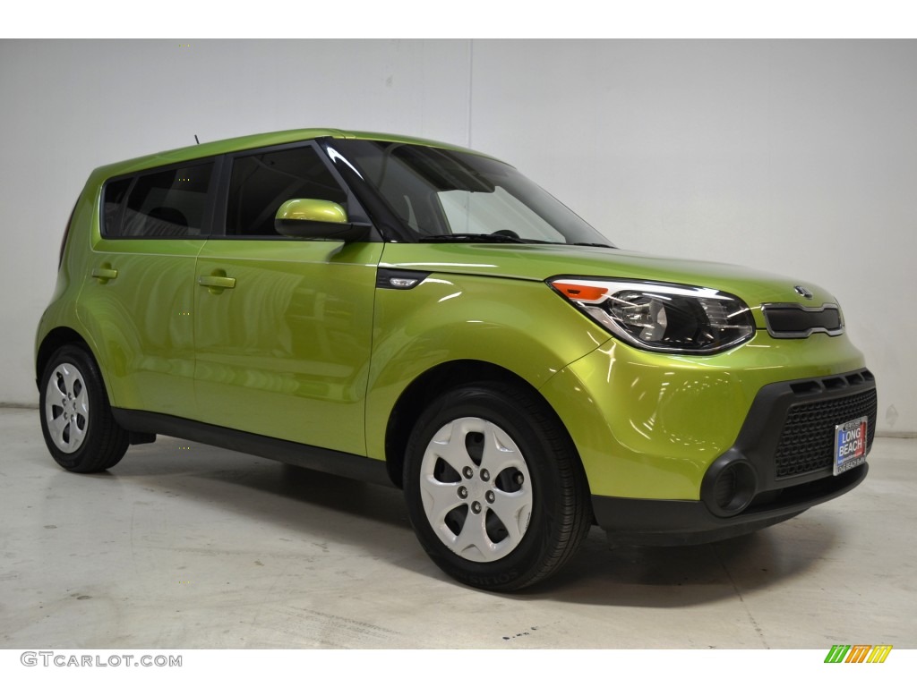 2014 Soul 1.6 - Kale Green / Black Diamond Woven Cloth photo #2