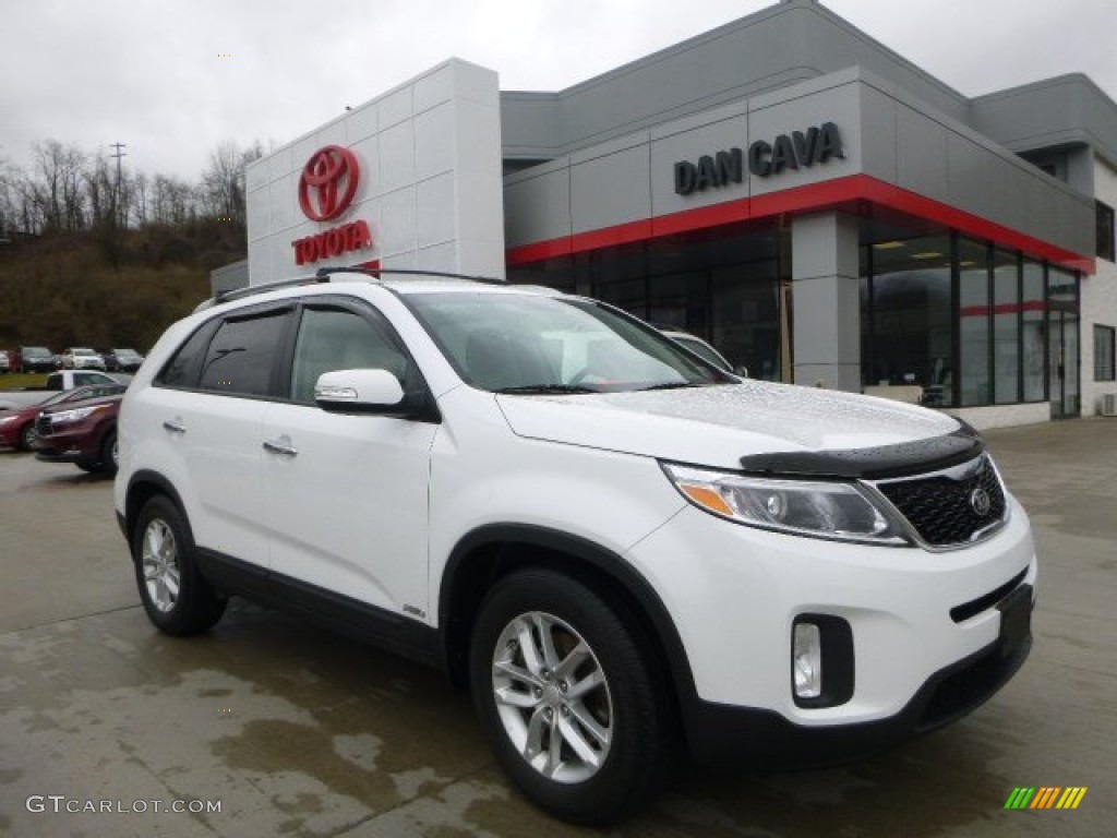 2014 Sorento LX AWD - Snow White Pearl / Beige photo #1