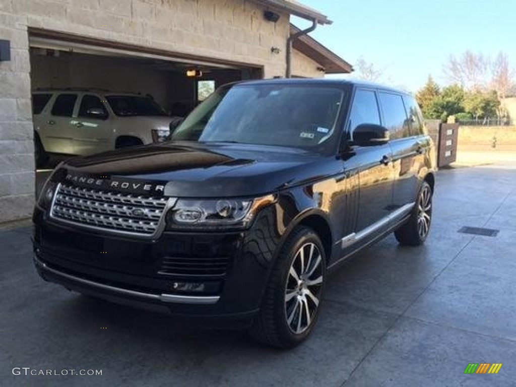 2014 Range Rover Supercharged L - Barolo Black Metallic / Almond/Espresso photo #1