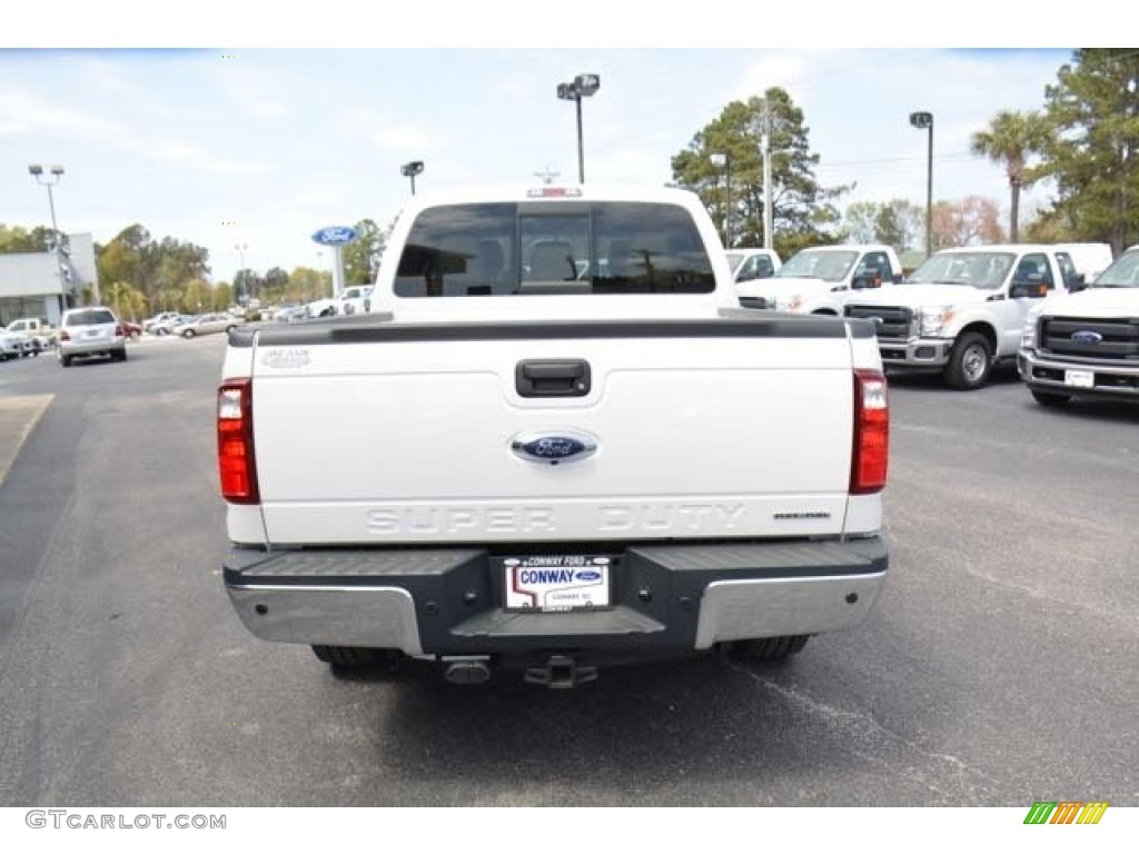 2015 F250 Super Duty Lariat Crew Cab 4x4 - Oxford White / Adobe photo #6