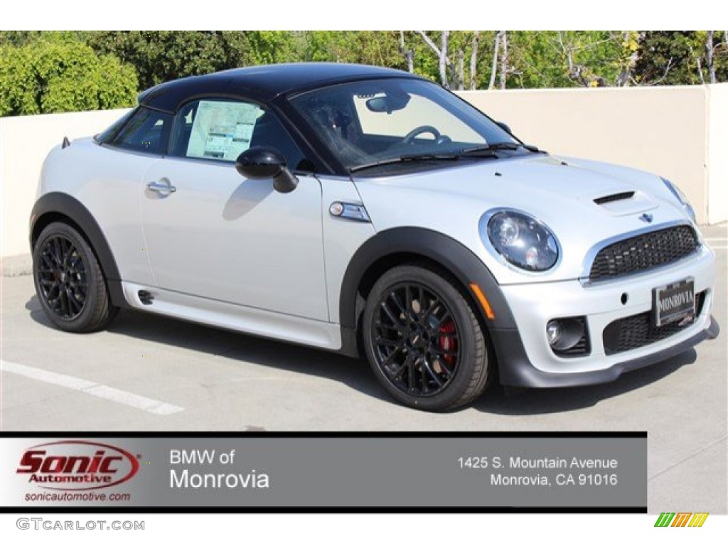 2015 Coupe John Cooper Works - White Silver Metallic / Lounge Championship Red Leather photo #1