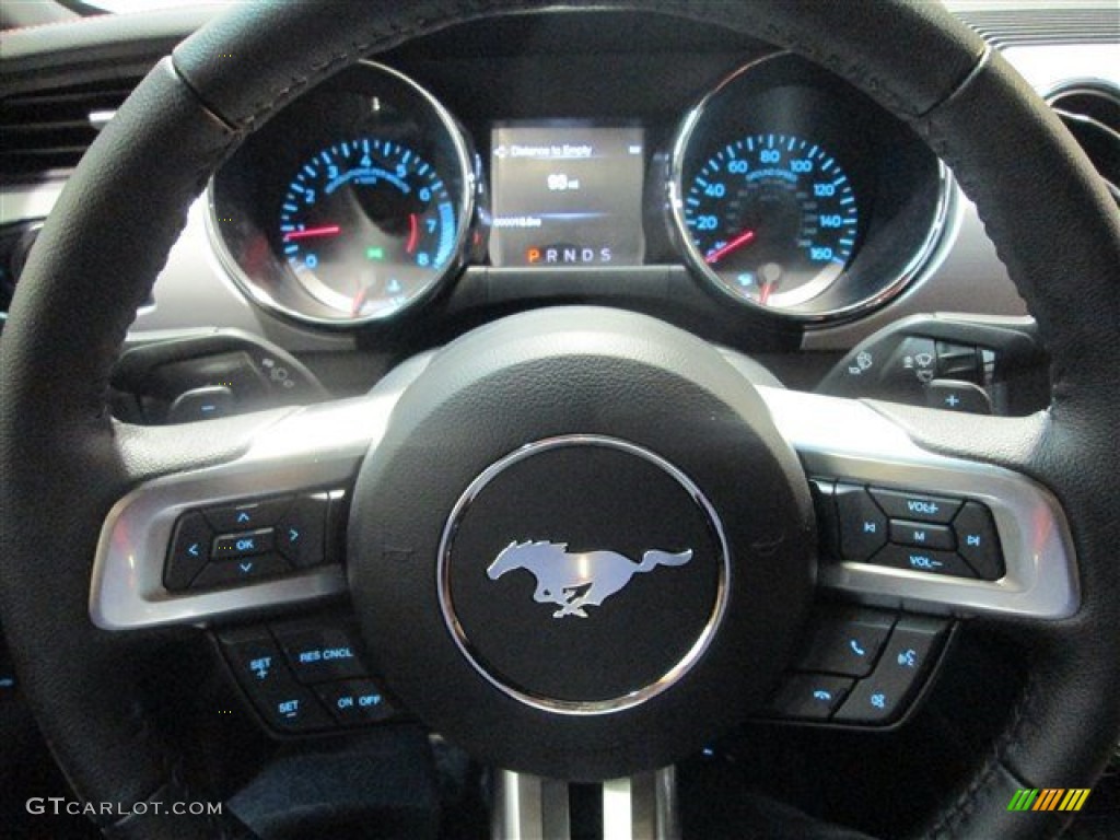 2015 Mustang GT Premium Coupe - Oxford White / Red Line photo #19