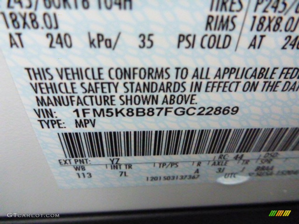 2015 Explorer 4WD - Oxford White / Medium Light Stone photo #13