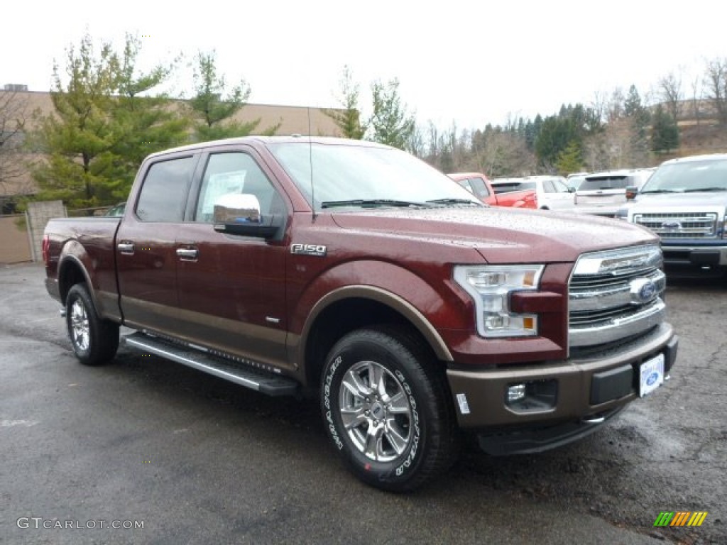 2015 F150 Lariat SuperCrew 4x4 - Bronze Fire Metallic / Black photo #1