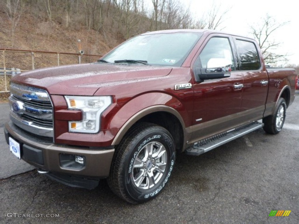 Bronze Fire Metallic 2015 Ford F150 Lariat SuperCrew 4x4 Exterior Photo #102773435